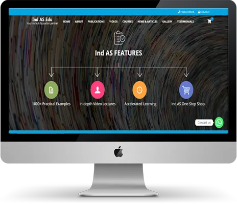 Ind AS Edu website on desktop